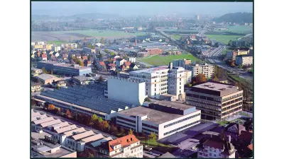 1986 - Übernahme weltweite Produktverantwortung Zubehör innerhalb des Geschäftsbereichs. Das Firmenareal von Scintilla.