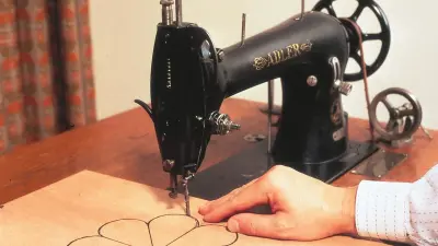 Versuchsobjekt Nähmaschine.